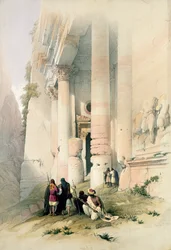 Templo llamado El Khasne, Petra, 7 de marzo de 1839, lámina 94 del Volumen III de 